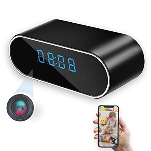 REOCAM HD 1080 P WiFi Hidden Camera Alarm Clock Night Vision Motion Detection Loop Recording Wireless Security Camera for Home Surveillance - Spy Cameras