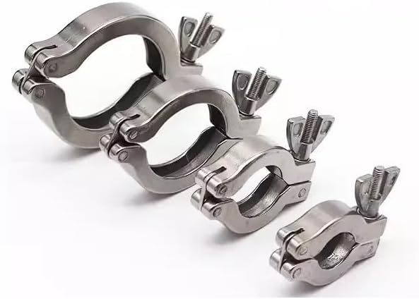 SS304 Stainless Steel Vacuum Clamp With Wing Nut KF16 KF25 KF40 KF50 KF16 304  Stainless Steel KF25 304 Stainless Steel KF Vacuum Clamp Bracket