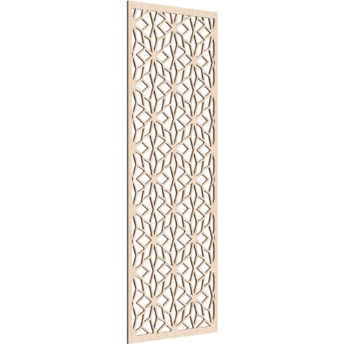 Image of Lake Decorative Pierced Fretwork Wood Wall Panels, 29 3 /8 inchW x 74 3 /8 inchH x 3 /8 inchT, Red Oak