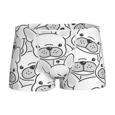 HooYiiok Boys Underwear Boxer Briefs - Kids Toddler Underwear Boys Boxer Briefs Size 4-16 White French Bulldog Cover