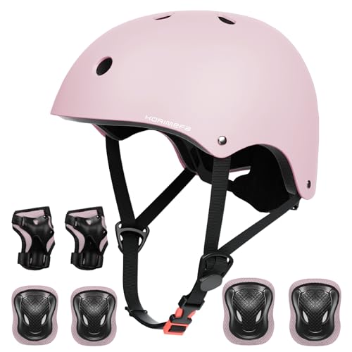 Korimefa Casco Infantil Equipo De Protección Patinete Con Casco Adjustable Certificación Ce Rodilleras Coderas Para Bicicleta Monopatín Y Deportes Extremoscon De 3 A 13 Años S, Rosa Pálido Korimefa Casco Infantil Equipo De Protección Patinete Con Casco Adjustable Certificación Ce Rodilleras Coderas Para Bicicleta Monopatín Y Deportes Extremoscon De 3 A 13 Años S, Rosa Pálido