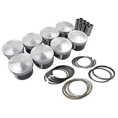 Flynsu Pistons & Rings Set Replacement for 2003-2006 Dodge Ram Chrysler Jeep 5.7L V8 OHV (VIN: 2 D H) Diameter 99.50mm