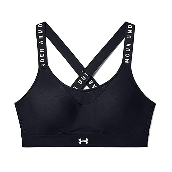 Under-Armour-Womens-UA-Infinity-High-Sports-Bra Under Armour Women's Infinity High Impact Sports Bra , Black (001)/White , Large