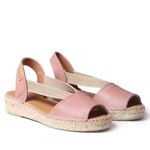 Image of Toni Pons - ETNA - Flat leather sandal with elastics
