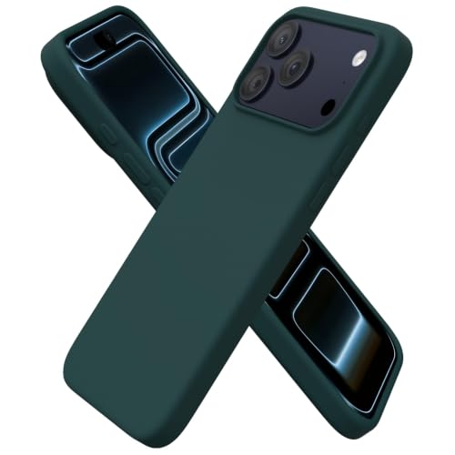 Image of ORNARTO Compatible with iPhone 17 Pro Max Case 6.9 inch, Slim Liquid Silicone 3 Layers Soft Gel Rubber Shockproof Protective Cover with Anti-Scratch Microfiber Lining-Olive Green