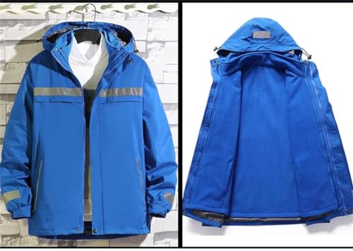 Mens Reflective Jacket Waterproof And Warm With Dechable Fleece Linner Windproof Workwear Jacket Men For Winter2