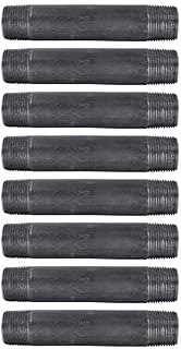 Pipe Decor 3/4” x 5” Malleable Cast Iron Pipe, Pre Cut, Industrial Steel