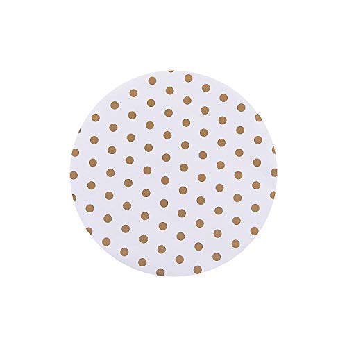 Fun Express 8'' Gold Dot Serving Paper Plates – Stylish and Elegant Disposable Plates for Birthday Parties Weddings Anniversaries and Special Occasions – Convenient and Durable 24 Pieces