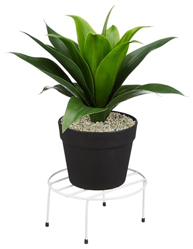 Image of Amazon Brand - Solimo Metal Flower Pot Stand (White, Set of 4, Round) | Gamla Stand for Home | Plant Stand for Balcony | Premium Flower Pot Stand | Plant Stand for Living Room