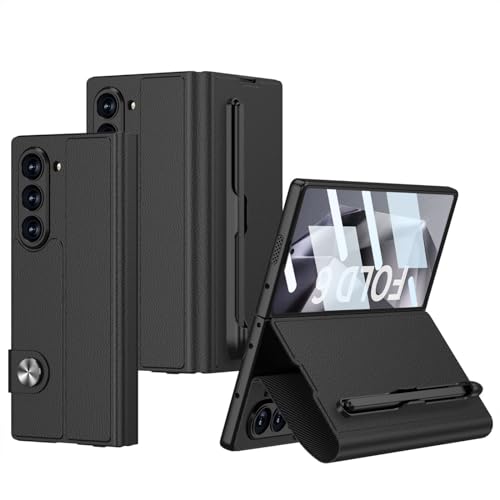 Coque Galaxy Z Fold 6 idéale pour le bureau étui cuir noir