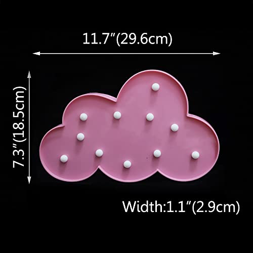 LED Nube Decorativa Luz de Noche Colgante Rosa miniatura 6