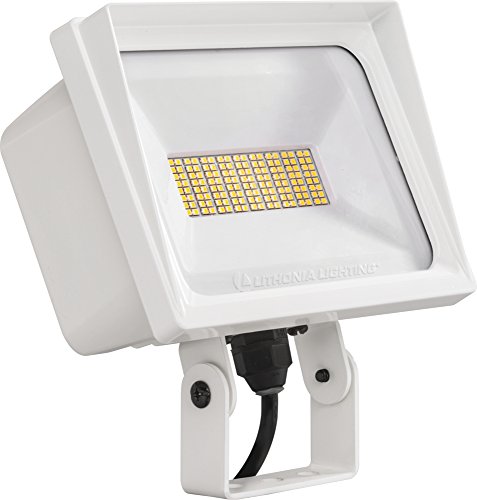 Lithonia Lighting Qte Led P2 40K 120 Yk Wh M6 Flood Light, 4000K, 40 Watts, 4000 Lumens, White #TOP8