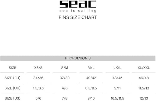 Miniatura 8 de SEAC Propulsion S - Aletas de buceo de tacón abierto con correa de honda y bolsillo anatómico para el pie