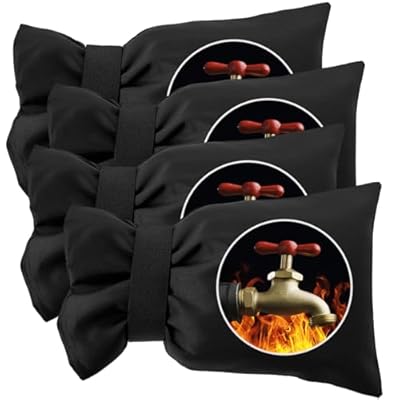 4 Pack Outdoor Faucet Covers for Winter Freeze Protection,5.5 x 7.9 Inch Reusable Waterproof Hose Bib Cover,Thickened Anti-Freeze Faucet Socks for Outdoor Garden,Black