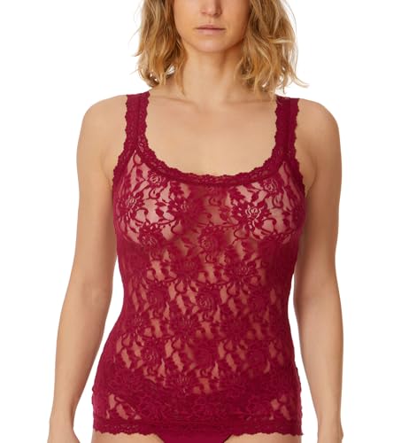 Image of hanky panky Signature Lace Unlined Camisole,Medium,Dark Pomegranate
