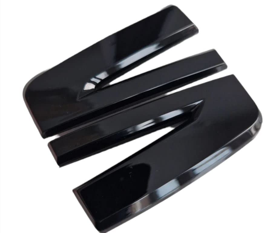 Carbon My Ride Gloss Black Front Badge Emblem for Seat Leon MK3 5F (2017-21) Ibiza 6F (2015-22) Replacement Badge