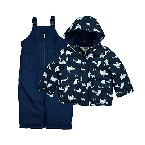 Carter s Boys  Heavyweight 2-Piece Skisuit Snowsuit, Navy/Polar Bears, 3T