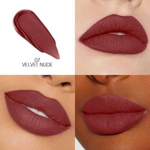 Image of Colors Queen Totally Matte Liquid Lipstick | Intense Color Payoff, Lightweight & Comfortable, One Swipe Application | Long Lasting, Non Transfer Liquid Lipstick for Women (07 - Velvet Nude, 7.5g)