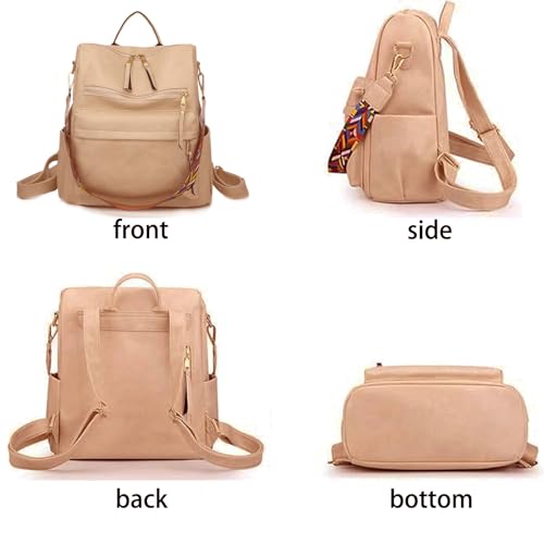 Image of Women's Fashion Backpack Purse for Women Leather Multipurpose Design Ladies Shoulder Bag Travel bag Satchel Handbags