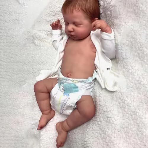 Zero Pam Muñecas Bebe Reborn Niño,48CM -Bebe Reborn Silicona Cuerpo Completo, Bebes Reborns De Silicona Cuerpo Entero Realistas Y Reciennacida Como Un Bebé Real, Aspecto Real, Con Accesorios Completos