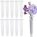 TRANSPARENT MIT günstig Kaufen-ZDNT 10 Stück Blumen Wasserröhrchen Blumenröhrchen Reagenzgläser für Blumen transparent Kunststoff Blume Fläschchen Blumen Wasserröhrchen mit Kappen für Blumenarrangements,Blumen Pflanzen,11x2.2 cm
