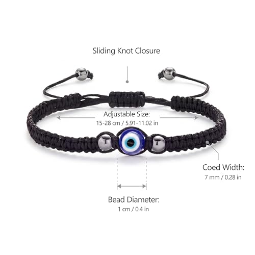 Image of Fesciory Evil Eye Bracelets for Women, Adjustable Amulet Red String Jewelry