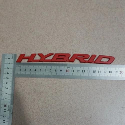 Image of 1x Metal Hybrid Emblem Fits for 19-23 Rear Door Left Hand Badge Decals (Red)
