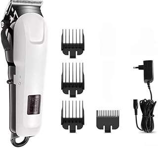 ماكينة حلاقة احترافية لاسلكية km-809a مع 4 أمشاط توجيه وقاعدة شحن