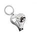 Dog Pet Animal Gray Picture Nail Nipper Ring Key Chain Bottle Opener Clipper