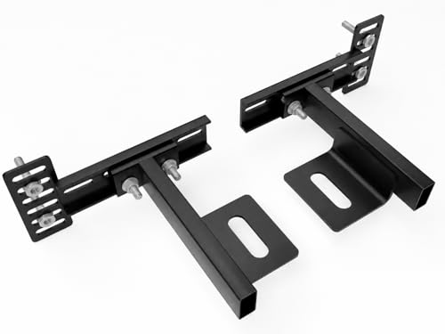 Headboard Brackets for Metal Bed Frame Adjustable Brackets for Headboard with Footboard Extension Kit Fit Twin Full Queen King 2 Pack Matte Black