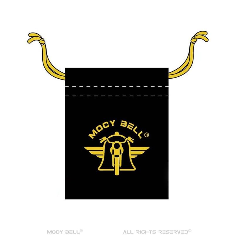 Clochette Moto Noir Mat - Gremlin Bell Moto - Guardian Bell - I Love You - Ride Safe - Come Home - Acier Inoxydable 316L