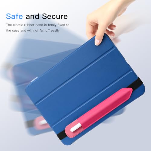 Image of MoKo Pencil Case Holder Fit The Apple Pencil (Pro and USB-C and 1st and 2nd Gen), Detachable Elastic Pocket for Stylus Pen with Elastic Band Attached to iPad Case, Watermelon Red