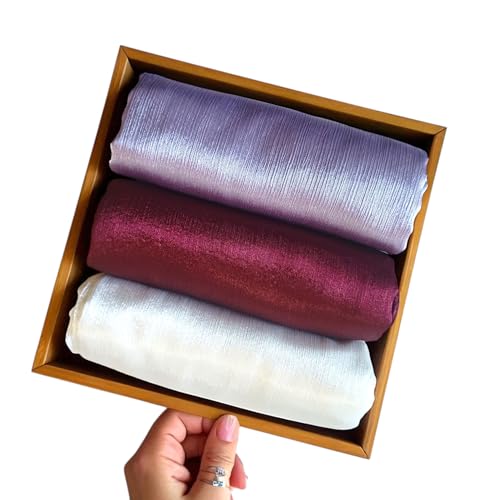 Image of Premium Muna Satin Hijab | Pack of 3 | 200 cm x 70 cm | Elegant Choice for All Occasions - Parties, Weddings & Festivals |