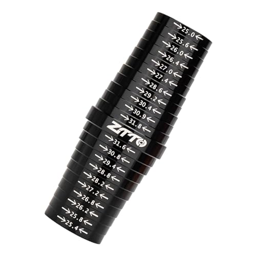 B Baosity Bicycle Seat Post Measuring Tool Bike Seatpost Size Measuring Tool 25mm to 31.8mm Sizing Gauge Metal Seat Tube Measurer Sizer , Black, 9cm