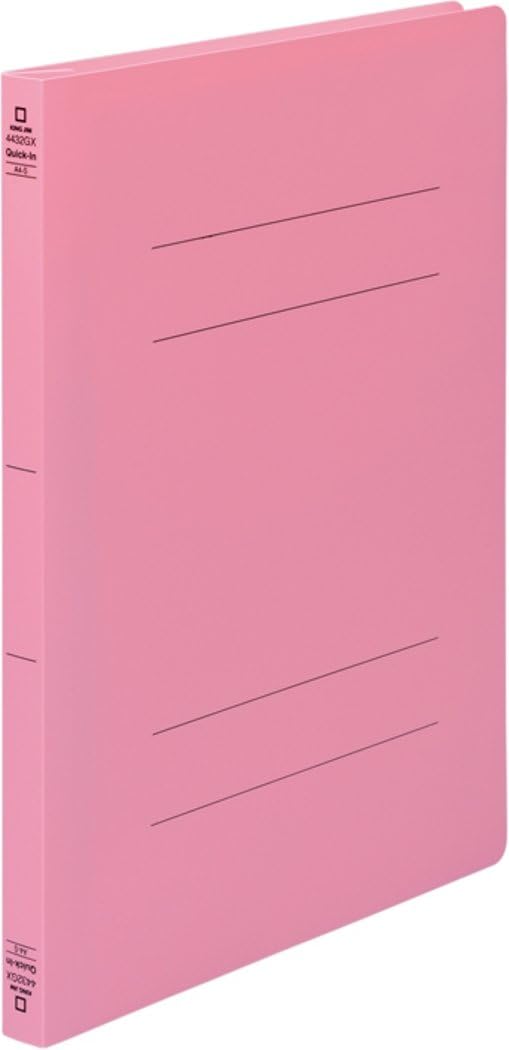 King Jim Flat Files 10 Pack Quick-in GX 4432GX Hin-10 Pink