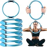 Syhood 6 Pcs Pilates Ring 11.81 Inch Pilates Circle Yoga Ring Magic Lightweight Flexible Workout Equipment for Fitness Physical Therapy Resistance Exercise Arms Legs(Blue)