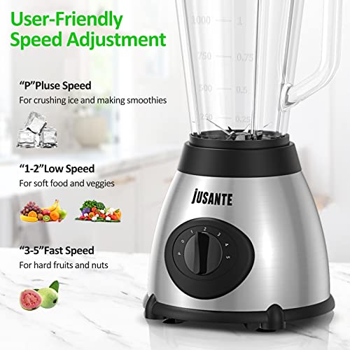 Countertop Blender, 1000W Professional Kitchen Blender For Shakes And Smoothies High Speed Ice Blender Frozen Drinks 48 Oz Glass Jar (Black) #TOP2
