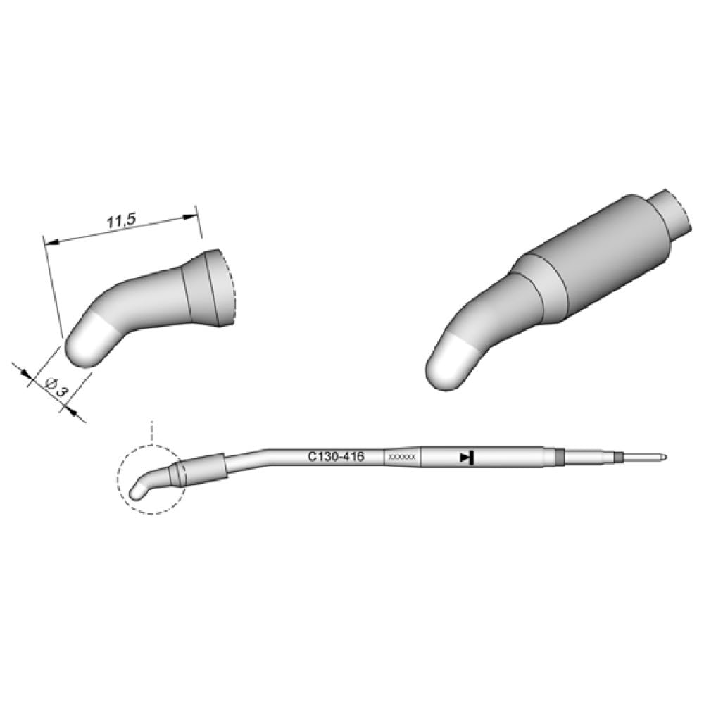 JBC C130416 à souder pour AP130 A