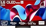 LG C47 4K OLED Evo TV mit 55 Zoll (139 cm) (OLED55C47LA, 120Hz, HDMI 2.1, α9 Gen7 4K AI-Prozessor, webOS 24, Dolby Vision, Dolby Atmos, 2024)
