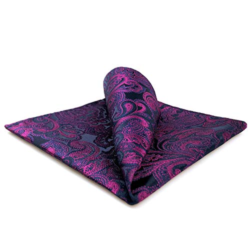 S&W SHLAX&WING Einstecktücher für Herren Lila Blau Fuchsie Paisley Cover