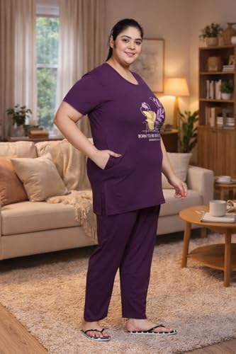 Image of In Love Women's Plus Size Longline T-Shirt with Side Pocket, 3 /4 Sleeve, Crew Neck