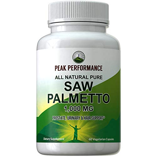Saw Palmetto Capsules for Men and Women by Peak Performance. 1000mg All Natural