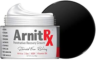 ArnitRX Pain Relief Cream 4 oz Jar! Anti-inflammatory & Penetrative Recovery Formula with Arnica, Ilex, MSM & Vitamin B6! (1 Pack)