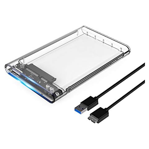 ORICO 2.5 Inch External Hard Drive Enclosure USB 3.0 Transparent Case SATA Reader for 9.5mm & 7mm 2.5" SSD and HDD Cover