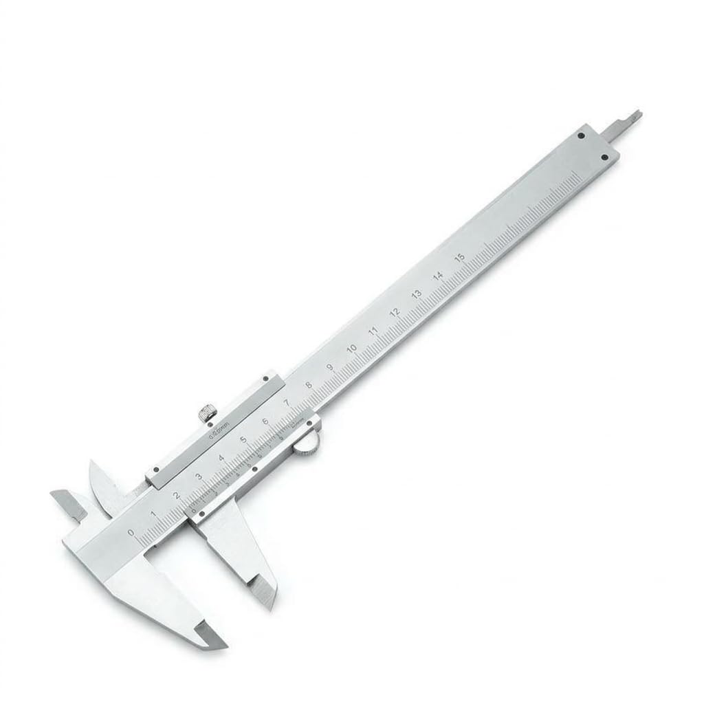 Pied à Coulisse 0-150mm Précision 0,02mm en Acier Inoxydable Vernier Mécanique Outil de Mesure Professionnel pour Bricolage Industrie et Atelier Calibre à Coulisse avec Étui de Rangement Robuste