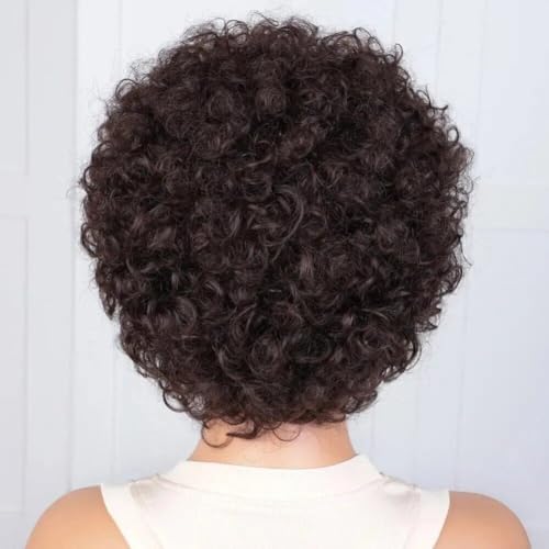 Perruque afro bouclés cheveux humains pixie courte pour sublimer le volume sans effort - 8