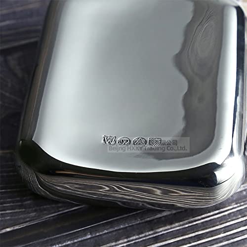 Wentworth Pewter Flask Tin Hip Flask-Love Skull Pocket Flask W/Brown Leather Pouch -846Ls- 6Oz/170Ml (Approx.) Lead-Free Pewter Handmade In Uk #TOP4