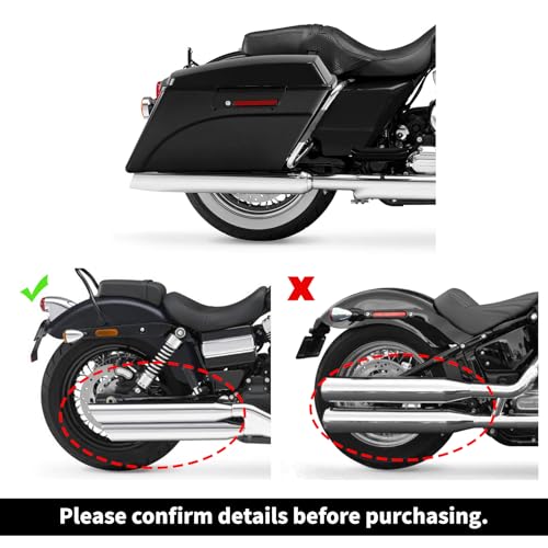 Alforjas duras negras para Harley Touring 1993-2013 miniatura 2