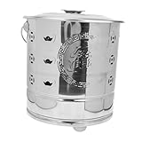 CLISPEED Edelstahl Verbrennungstonne mit Griffen Luftzirkulierender Brennofen für Haushalt und Garten Tragbarer Papier Abfallverbrenner Praktischer Kleiner Feuerbehälter Effiziente