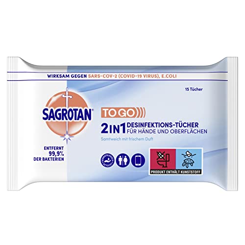 Sagrotan 2in1 Desinfektionstücher 8 x 15 Feuchttücher – Ansicht 2